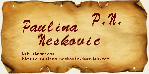 Paulina Nešković vizit kartica